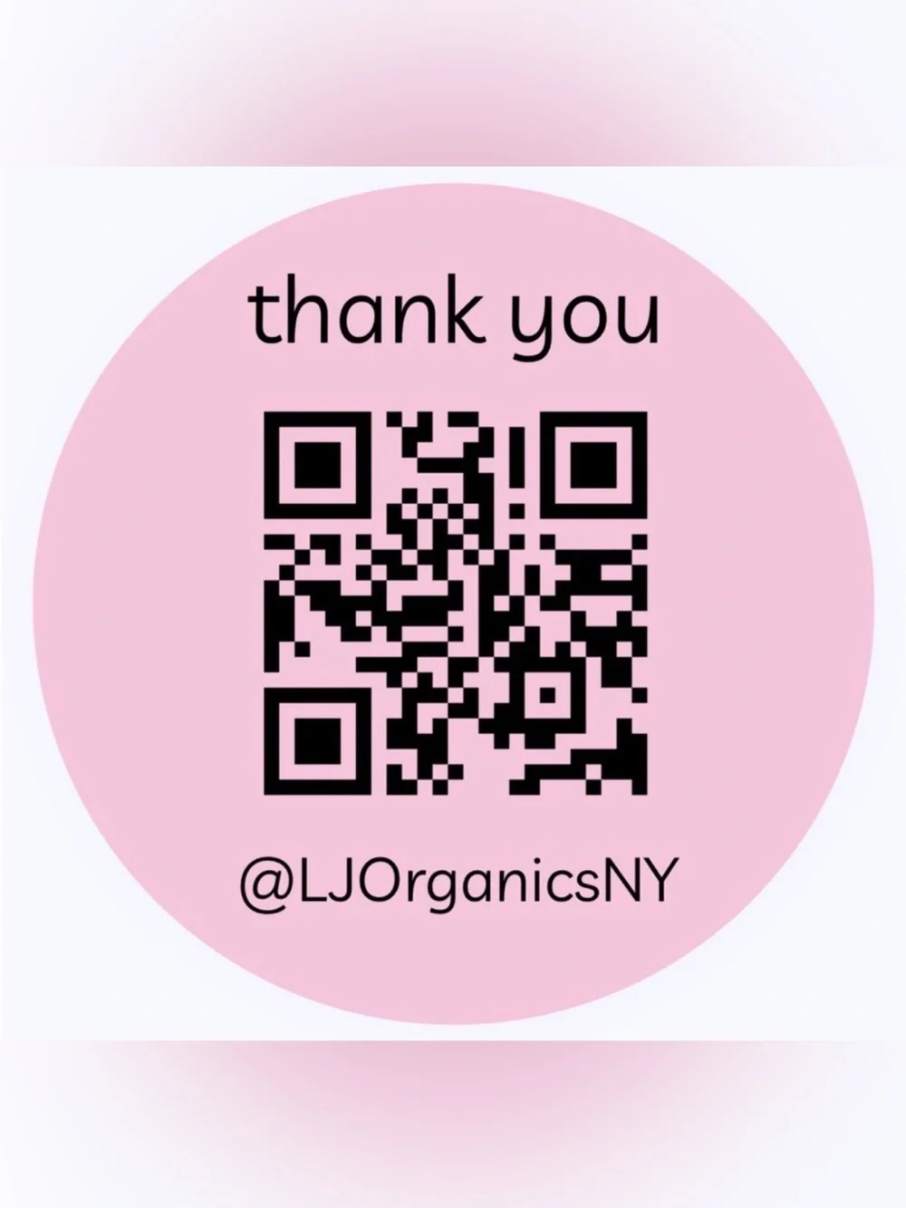 50 CUSTOM STICKERS - 2” ROUND - ‘THANK YOU’ - W/ YOUR QR CODE & CLOSET NAME